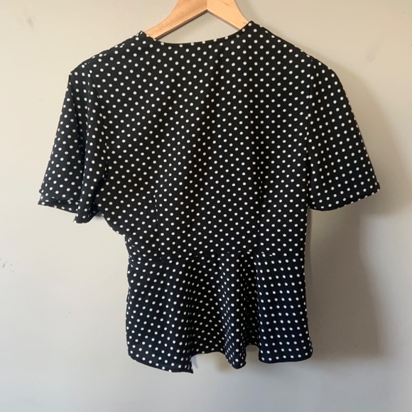 Monteau Los Angeles polka dot wrap top - Picture 2 of 2